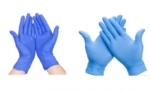 Guantes de nitrilo desechables para uso médico.