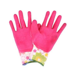 Guantes de jardín recubiertos de látex de poliéster 13G