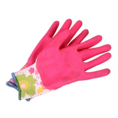 Guantes de jardín recubiertos de látex de poliéster 13G