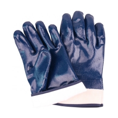 Guantes de mano resistentes al aceite de trabajo de nitrilo de algodón industrial